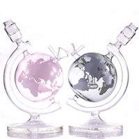 Wholesale Hookahs Globe styles glass bong inches small water bong dab rig with mm bowls for smoking