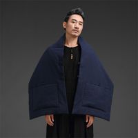 Wholesale Scarves Winter Autumn Men Thicken Scarf Man Wrap Shawl Thick Cotton Padded Male Chinese Style Warm Wraps