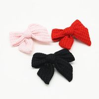 Wholesale Bow With Clip Women Girls Elegant Tie Hairpins Vintage Black Pink Red Hair Prom Accessories Party