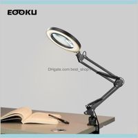 Wholesale Other Eooku W Usb Led Colors Table Lamp Dimming Desk Reading With X Large Magnifying Glass Magnifier Nail Beauty Qzk1O