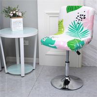 Wholesale Table Cloth Flower Bar Stool Chair Cover Low Back Slipcovers Spandex Seat Case Elastic Office Dining Protector