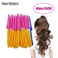 Wholesale Hair Straighteners CM Rollers Wave Formers Spiral Curlers DIY Magic Curler Salon Hairstyle Tools Random Color