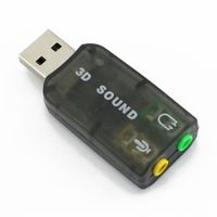 Wholesale 3 mm Speaker Microphone Earphone Interface External USB Sound Card Channel Audio Card Adapter for PC Computer