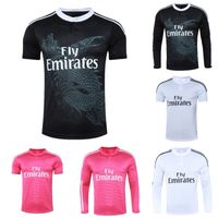 Wholesale 1415 Huangma No C Luo short long sleeved black dragon Soccer Jersey training clothes contact with others