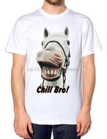 Wholesale Men s T Shirts Funny Horse Chill Bro Mens Tshirt Animal Race T Shirt Kids