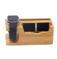 Wholesale Bamboo Wood in Holder Charging Dock Desktop charger Station Cell Phone Stand Bracket Support For iphone accessories Watch Mobile