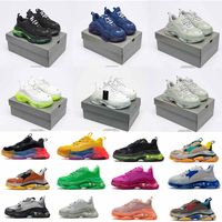 Wholesale new triple s Clear Sole White Green Black Red Crystal platform Dad Shoe Sneakers