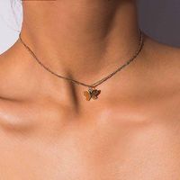 Wholesale Pendant Necklaces Design Fashion Women Vintage Metal Butterfly Necklace Single Layer Christmas Gift For Delicate