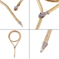 Wholesale Chokers XC Flexible Bendable Snake Necklace With Black Eyes Wrap Bangle Twistable Jewelry Choker Gold Silver