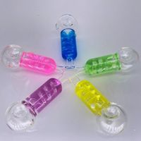 Wholesale Freezable mini glycerin coil hand pipe sundries inches tobacco cigarettes small smoking spoon pocket cool handpipes