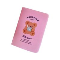 Wholesale Gift Wrap Notepad Little Bear Plastic Sleeve Schedule Book Cute Girl Heart Full color Page Notebook Ins Style Student Account
