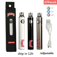 Wholesale 650mah Dabwoods Battery Preheating Vape Batteries Vapes Cartridges Adjustable Variable Voltage Charger Precharge Disposable Pens E cigs Carts Packaging