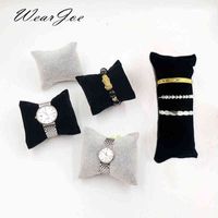 Wholesale Durable Velvet Pearl Bracelet Watch Display Pillows for Case Bangle Anklet Wristwatch Holder Jewelry Counter Organizer
