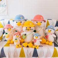 Wholesale 30 cm Funny Duck Plush Toys Lovely Animal Duck Go Shool Stuffed Soft Baby Dolls Cartoon Birthday Gift