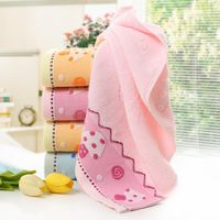 Wholesale Towel Jacquard Cotton Microfiber Beach Hand Hair With Cartoon Print Feminine Soft Beauty Gift Face Towels Bathroom