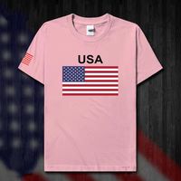 Wholesale Men s T shirt cotton short sleeved USA flag POLO shirt national team uniform basketball fan clothes