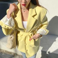 Wholesale South Korea East Gate Autumn Winter Geese Yellow And White Tender Young Age Jacket With Cotton Trend Women s Tracksuits