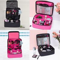 Wholesale Fashion Nylon Travel Organizer Cosmetic Bag Large Capacity Multi function Women Makeup Container Waterproof Kit Bags Cases