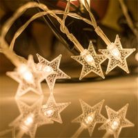 Wholesale Strings Leds Star Shaped LED Fairy String Lights Battery Operated Holiday Christmas Party Wedding Decoration