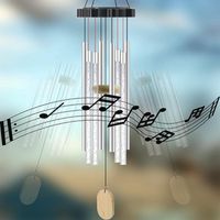 Wholesale Solar Lamps Girl Room Home Decoration Bells Outdoor Wall Hanging Wind Chime Decor Colorful Bubble Column Windbell Lights