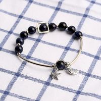 Wholesale Retro Star Blue Sandstone Transfer Beads Moon Bracelet Female Korean Simple Student Trend Couples Beaded Strands