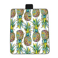 Wholesale Outdoor Pads PC D Printing Pattern Foldable Picnic Blanket Beach Cushion Small Thickened Mat Pineapple cm