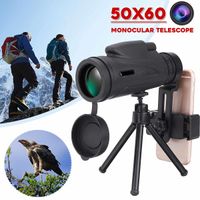 Wholesale SGODDE X60 x100 Professional Monocular Powerful Telescope For Mobile Military Eyepiece Handheld Objective Len Hunting Optics