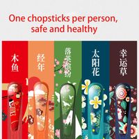 Wholesale Chopsticks Chinese Kitchen Utensils Pairs Hand Painted Non Slip Finger Metal Hair Sticks Health Safety