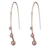 Wholesale Stainless Steel Rose Gold Titanium Ear Hooks Simple Temperament Ball Line Earrings No Fade Stud