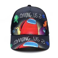 Wholesale Children s baseball cap printed around new quot American game quot wide brim cartoon sun hat in spring and summer
