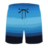 Wholesale Luxury Letter Pattern Printed Beach Pants Swimwear Men Swim Trucks Drawstring Adjustable Board Shorts