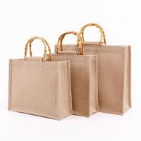 Wholesale Storage Bags Burlap Bag Personalized Bridesmaid Tote Gift Jute Shopping Beach Handbag Wedding Welcome