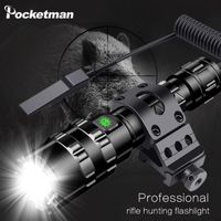 Wholesale Brightest Tactical LED Ultra Bright L2 Hunting Light USB Rechargeable Waterproof Torch Modes By Flashlights Torches