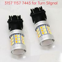 Wholesale T25 LED Bulb Car Turn Signal Brake Dual Color Light SMD LED Auto Driving Turning Lamp V White Yellow