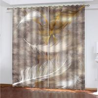 Wholesale Luxury D Curtain Drapes For Living Room Office Hotel Three dimensional Artistic Feather Home Wall Can Be Customized