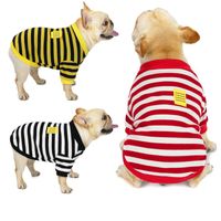 Wholesale Autumn and winter new dog English fight French fight stripe comfortable Bulldog cotton sweater pet two legged et