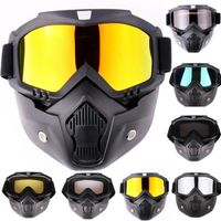 Wholesale Motorcycle Helmets Adult Removable Winter Snow Sports Goggles Ski Snowboard Snowmobile Full Face With Glasses