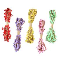 Wholesale Decorative Flowers Wreaths Natural Jute Twine Burlap Leaf Ribbon Flax Vine With Artificial Leaves Linen String Woven Rope Home Party