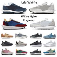 Wholesale Fragment x Blackened Blue LDV Waffle Mens Casual Shoes Light Smoke Grey Daybreak Summit White Black Nylon Wolf platform Women men trainers Sports Sneakers