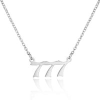 Wholesale 111 Angel Number Pendant Necklace Silver Color Stainless Steel Necklace For Women Jewelry