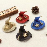 Wholesale Hair Accessories Mini Hats Clip Children s Hairpin Gift Halloween Cute Witch Wizard Hat Headdress Christmas