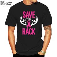 Wholesale Men s T Shirts Breast Cancer Save The Rack Pink Ribbon Jersey T Shirt Unisex L Custom Special Print Tee Shirt