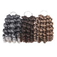 Wholesale Ringlet Wand Curl JAMAICAN BOUNCE Synthetic Hair Crochet Braids African Collection Bohemian Womens Jumpy Brading Hair Extension