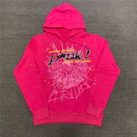 Wholesale Pullover Red Sp5der Young Thug Angel Hoodies Men High Quality Shoe Printing Spider Web Sweatshirts