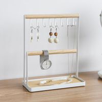 Wholesale Other Home Decor Wooden Stand For Earrings Pendants Bracelets Watch Jewelry Display Stud Holder Jewellery Rack Earring Storage