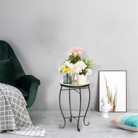 Wholesale Living Room mini Furniture table Artisasset Terrace console Tables Round With Color Glass Pineapple Pattern indoor and outdoor Plant potted sundries