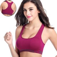 Wholesale Gym Clothing Womens Thin No Mat Athletic Vest Fitness Sports Yoga Stretch Bra Push Up Breathable Bras