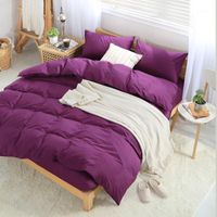 Wholesale Bedding Sets Purple Twin Full Queen King Cotton Set Quilt Cover Pillowcase Flat Sheet Bedspreads Home El Bedclothes Bedroom