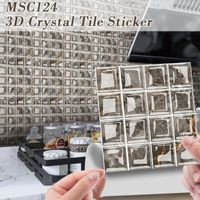 Wholesale Wall Stickers Mosaic Tile Sticker D Self Adhesive Removable Paper DIY Craft Decoration For Kitchen Bathroom DSS899