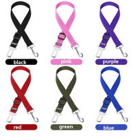 Wholesale 6 Colors Cat Dog Car Safety Dog Collars Leashes Seat Belt Harness Adjustable Pet Puppy Pup Hound Vehicle Seatbelt Lead SEAWAY GWD13530